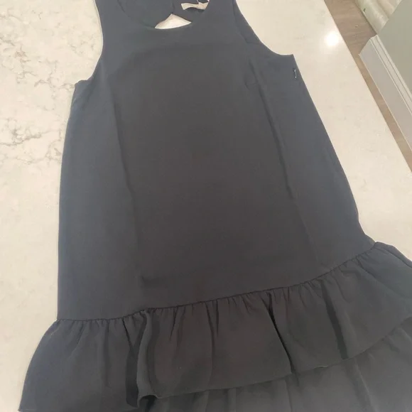 LOFT | Dresses | Loft Black Ruffle Bottom Dress Petite | Poshmark